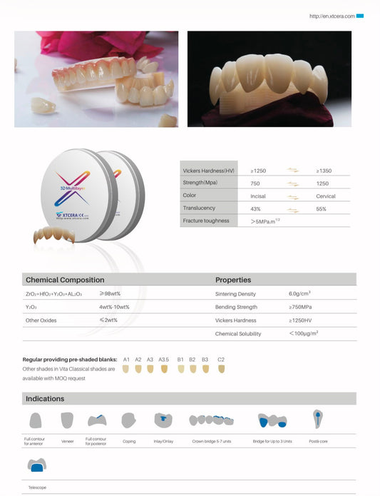 Disco de Zirconia XTCERA 14 mm