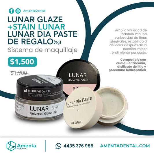 Lunar Glaze + Stain Lunar + Lunar Dia Paste