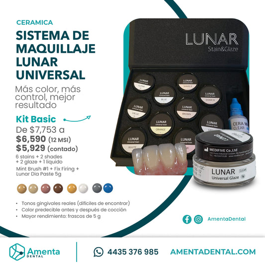 SISTEMA MAQUILLAJE UNIVERSAL LUNAR STAIN & GLAZE (BASIC)