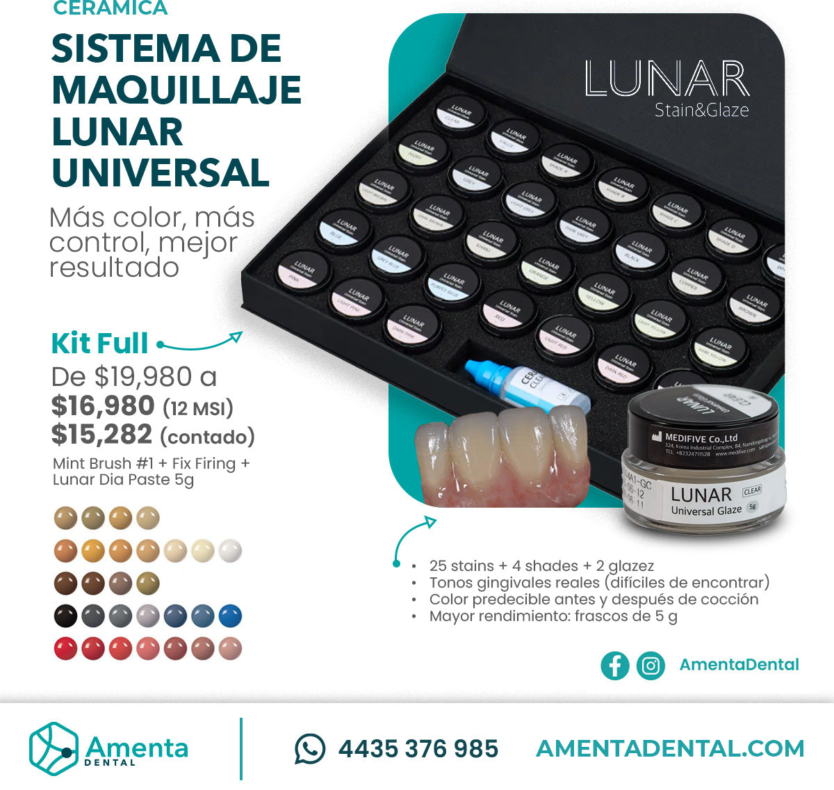 SISTEMA MAQUILLAJE UNIVERSAL LUNAR STAIN & GLAZE (FULL)